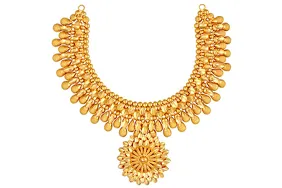 Ornate gold necklace · background removal after editing