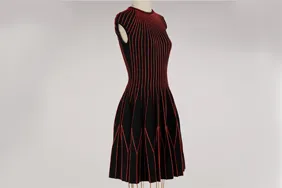 Sleeveless dress before ghost mannequin editing