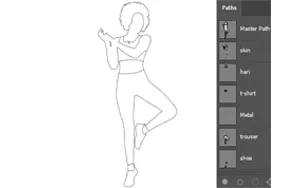 Fashion portrait · multiple clipping paths path demonstration