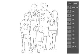 Group portrait · multiple clipping paths path demonstration