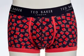 Patterned underwear before ghost mannequin editing