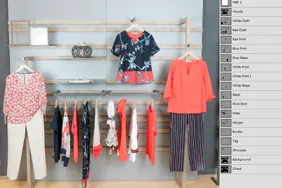 Clothing display · multiple clipping paths path demonstration