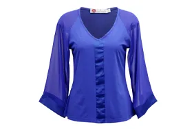 Blue blouse after ghost mannequin editing