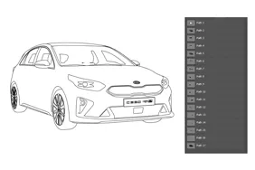 Car · multiple clipping paths path demonstration