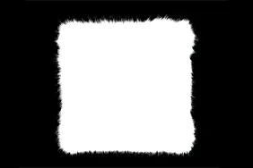 Furry cushion · mask view black-and-white mask