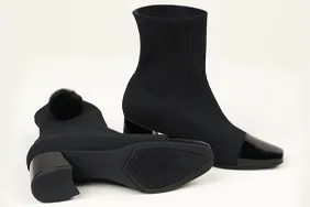 Black footwear · product retouching finished image