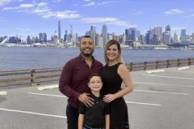 Couple portrait after sky replacement and background editing