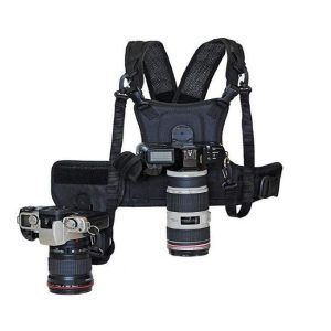 The Cotton Carrier G3 Camera Harness is a unique 3-point slinger that offers a secure and comfortable way to carry your camera. It features a chest plate and adjustable straps that evenly distribute the camera’s weight across your upper body, reducing strain on your neck and shoulders. The G3 Camera Harness also includes a patented twist-and-lock camera mount that securely attaches your camera to your chest, providing quick and easy access to your camera when needed.