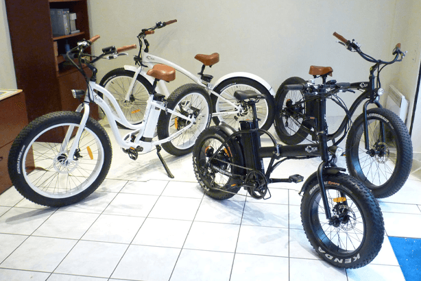 Bicycles photographed indoors before clipping path editing