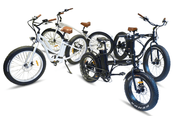 Bicycles after complex clipping path editing on a white background