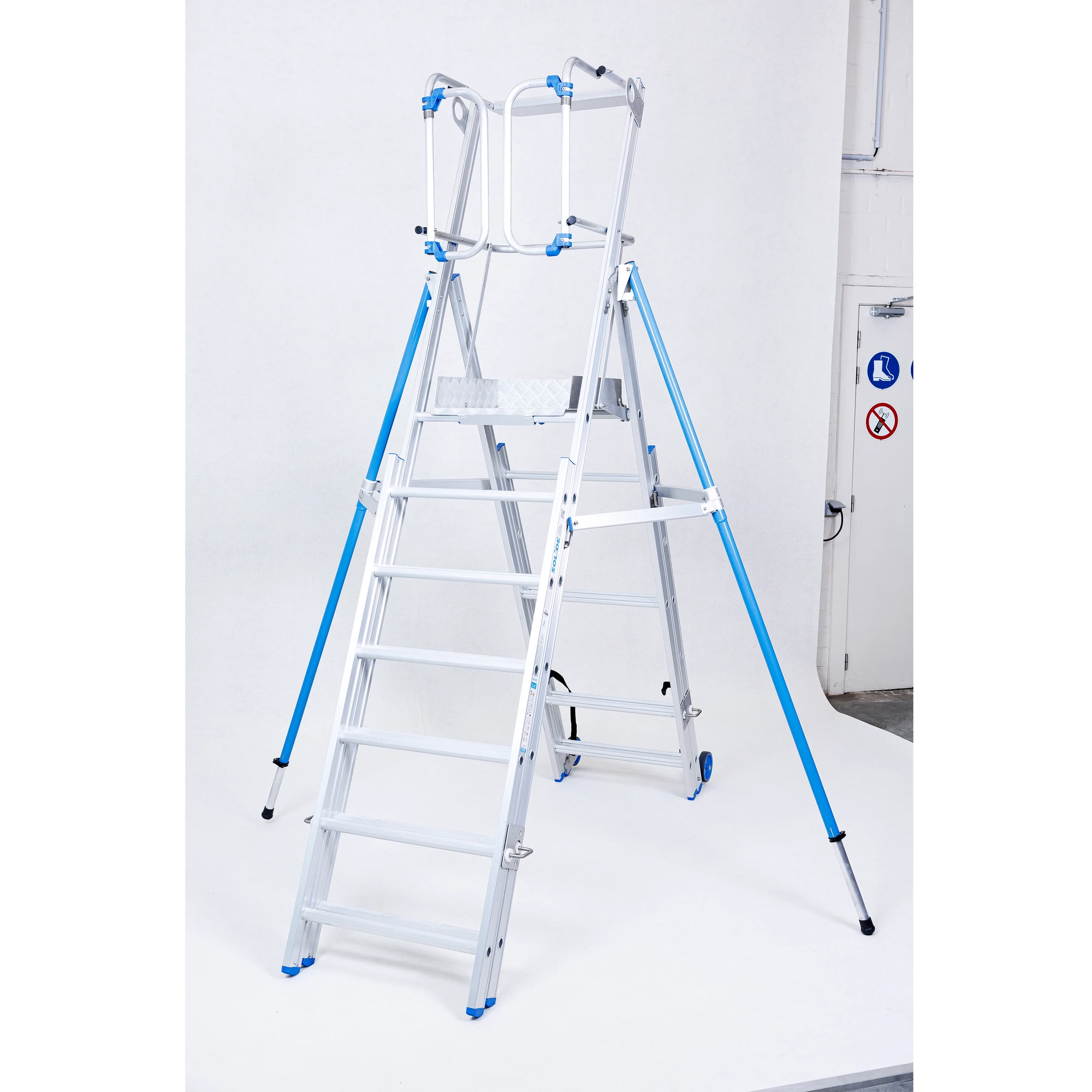 Platform ladder before background editing