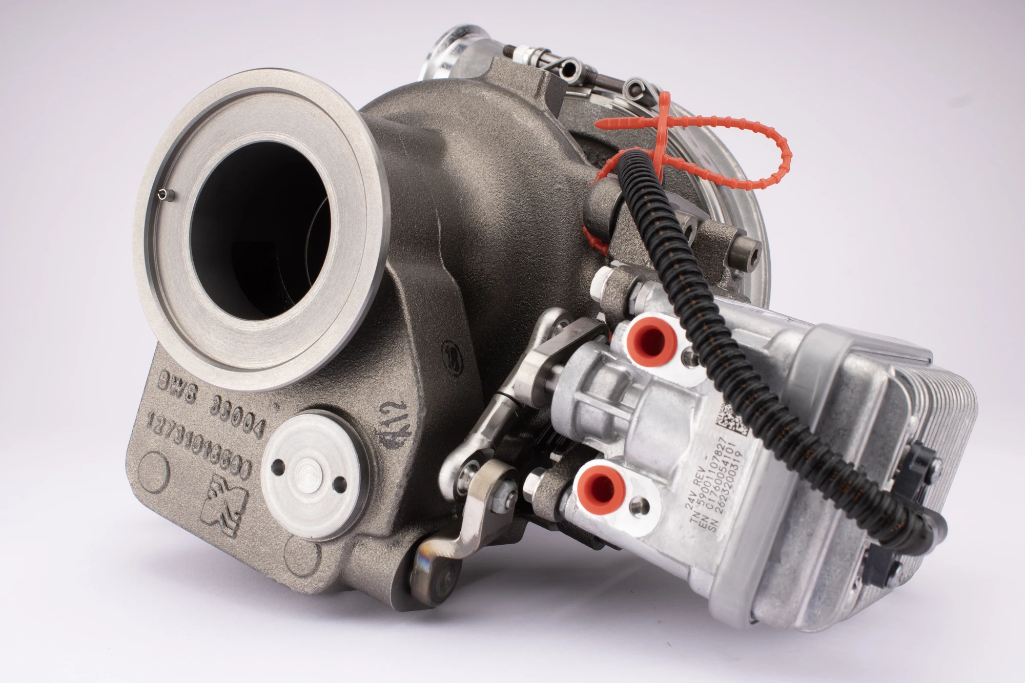 Turbocharger housing and actuator before background removal