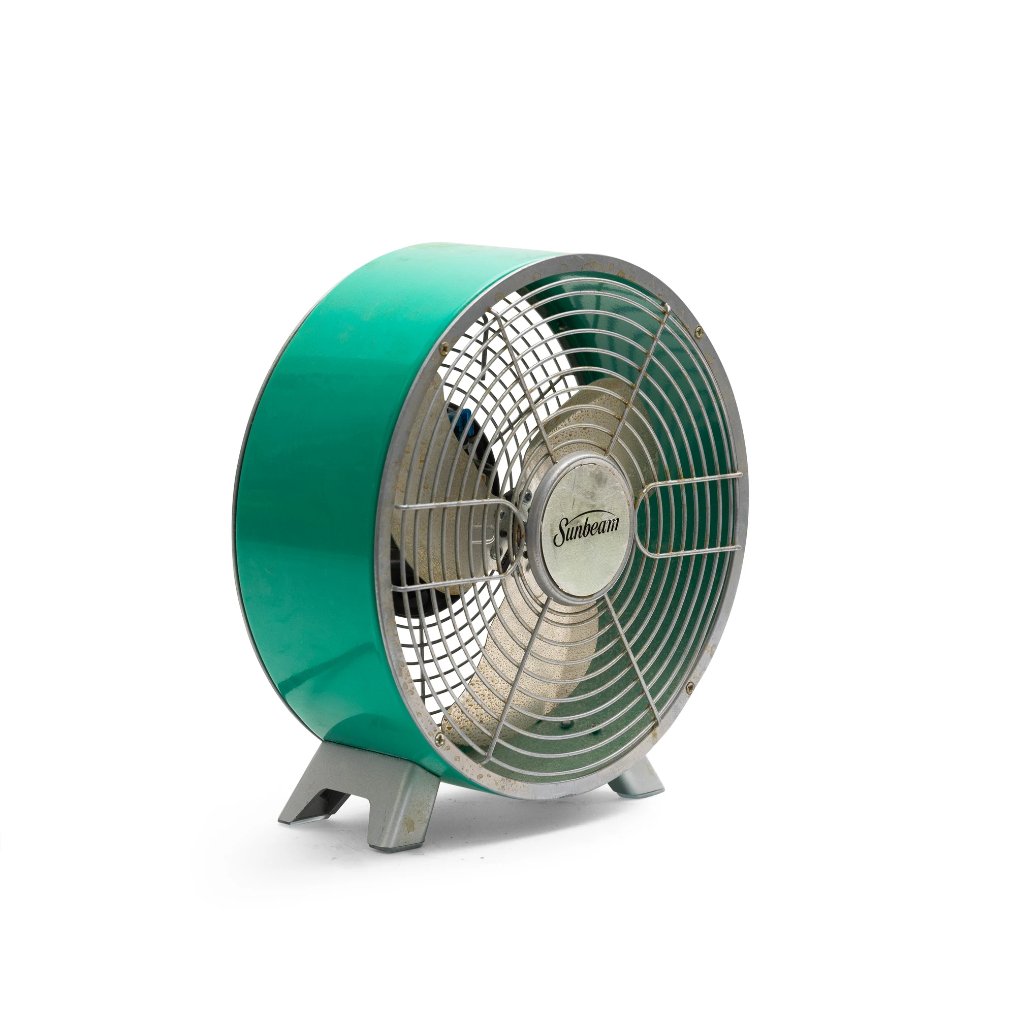 Vintage fan angled view after background editing